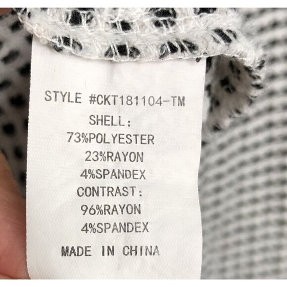 Melloday Women's Pullover Hoodie Sweatshirt S Black White Long Sleeve Cozy Soft - Picture 5 of 8